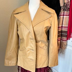 Mustard leather jacket